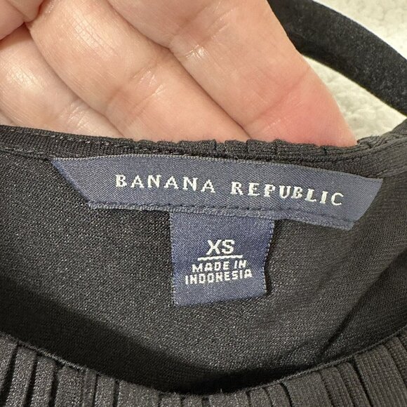 Banana Republic Women's Artsy Flapper Layered Texture Shift Dress XS Black EUC - Picture 9 of 11